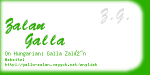 zalan galla business card